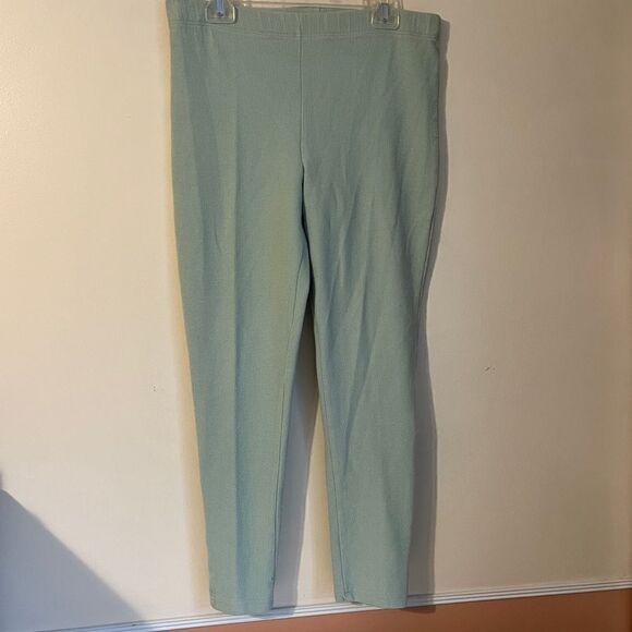 Straight leg pants ribbed mint green medium m - Picture 3 of 5